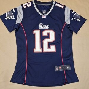 Nike NFL On Field Tom Brady #12 New England Patriots‎ Womens Jersey Blue Sz. S